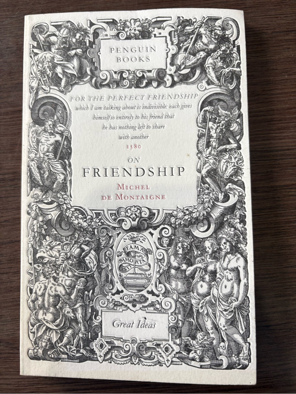 Penguin Great Ideas On Friendship Michel de Montaigne Paperback 2004 Translated
